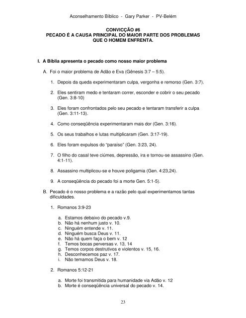 Apostila Aconselhamento BÃ­blico - PV Sul