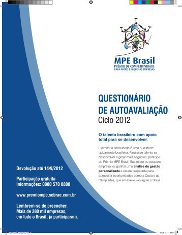 QuestionÃ¡rio de AutoavaliaÃ§Ã£o - Movimento Brasil Competitivo