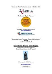 Giordano Bruno e la Magia. - federitalia