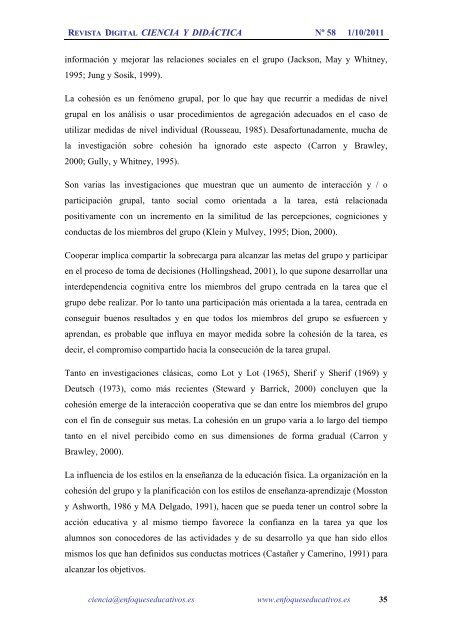 NÂº58 01/10/2011 - enfoqueseducativos.es