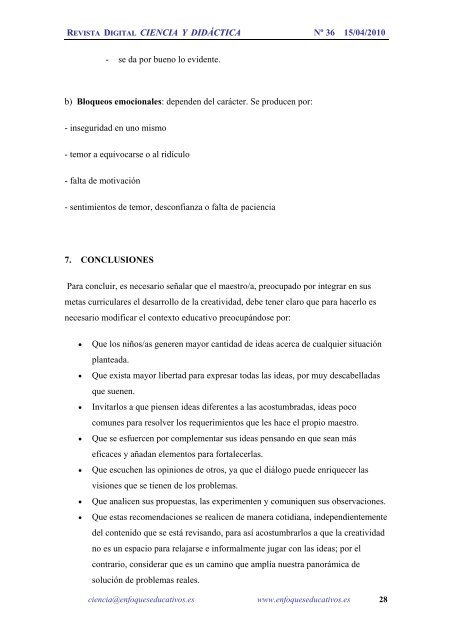 NÂº36 15/04/2010 - enfoqueseducativos.es