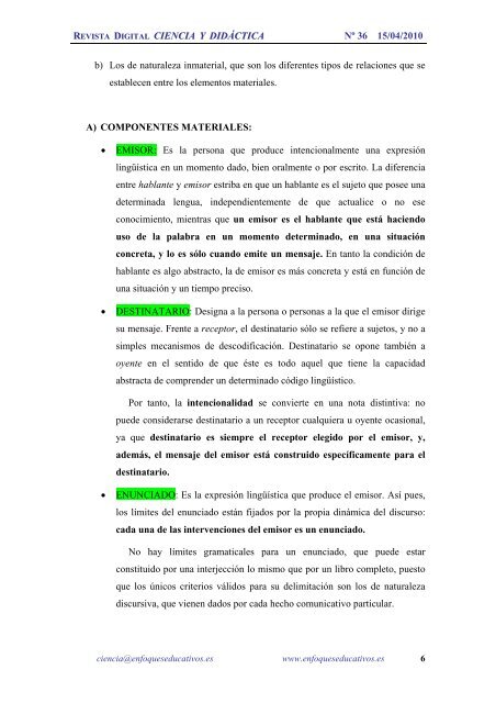 NÂº36 15/04/2010 - enfoqueseducativos.es