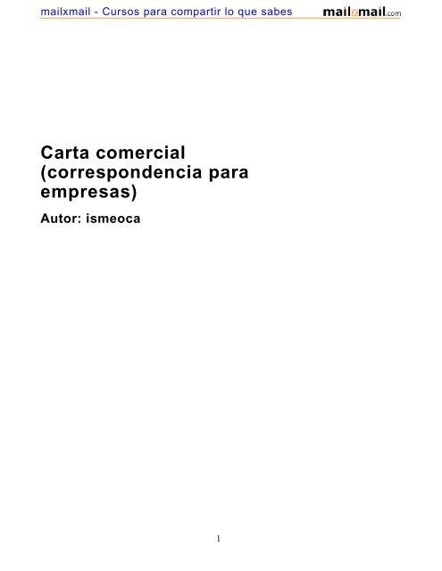 Carta comercial (correspondencia para empresas) - MailxMail