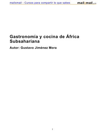 GastronomÃ­a y cocina de Ãfrica Subsahariana - MailxMail