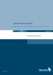 T. Rowe Price Funds SICAV - Fundinfo