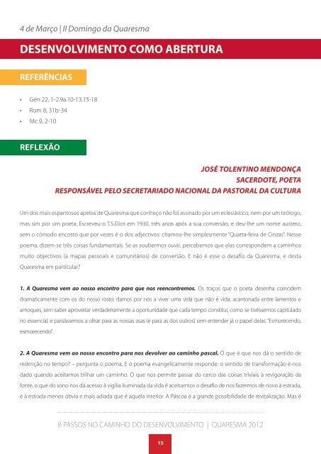 Percurso para a Quaresma 2012 - FEC