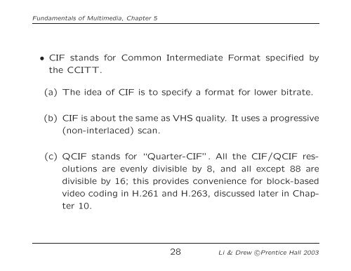 Fundamental Concepts in Video