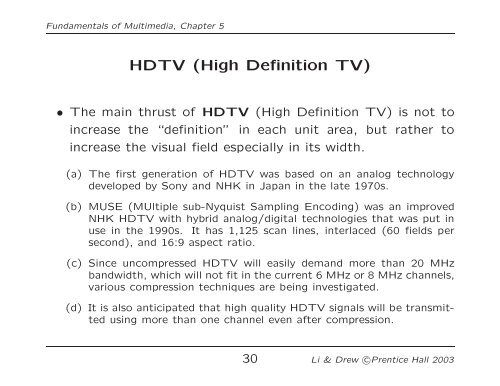 Fundamental Concepts in Video