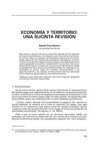 EconomÃ­a y territorio: una sucinta revisiÃ³n - Revista Asturiana de ...