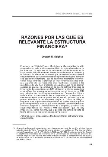 razones por las que es relevante la estructura financiera - Revista ...