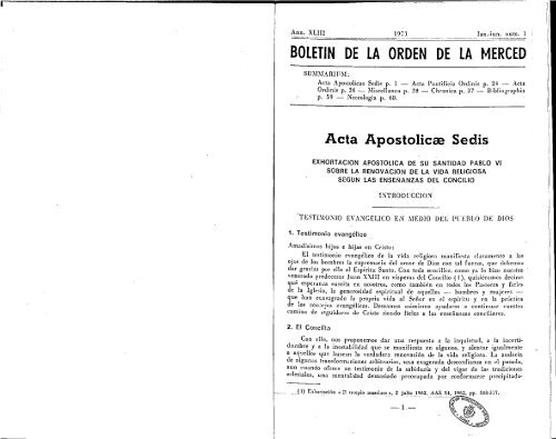 BOLETIN DE LA ORDEN DE LA MERCED - OdeMIH