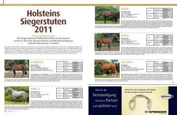 Holsteins Siegerstuten 2011 - Pferd+Sport