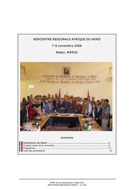 rencontre nador maroc