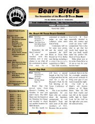 Bear Briefs - November 2000 - The Heart of Texas Bears