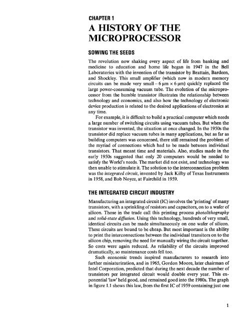 Microcomputer Circuits and Processes