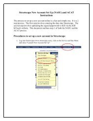 Streetscape New Account Set Up (NASU) and ACAT Instructions