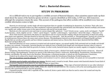 Part 1. Bacterial diseases. STUDY IN PROGRESS - Orchids-World