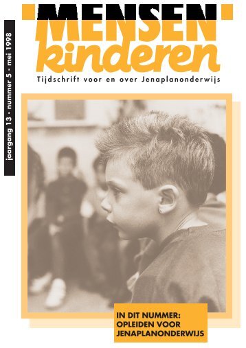 IN DIT NUMMER: OPLEIDEN VOOR JENAPLANONDERWIJS