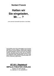 Norbert Franck Hatten wir Sie eingeladen, Mr. - Impuls-Theater-Verlag