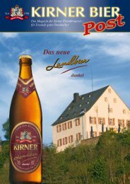 Die starken drei. KIRNER. Das Gesicht in der Menge. - Kirner Bier