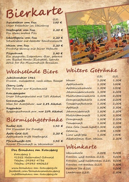 Herzlich willkommen im Brauhaus am Kreuzberg, wir sind ...