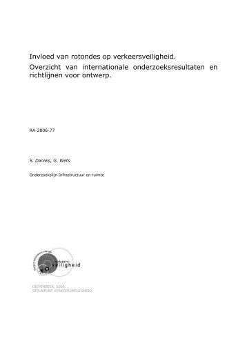 Invloed van rotondes op verkeersveiligheid. Overzicht van ...