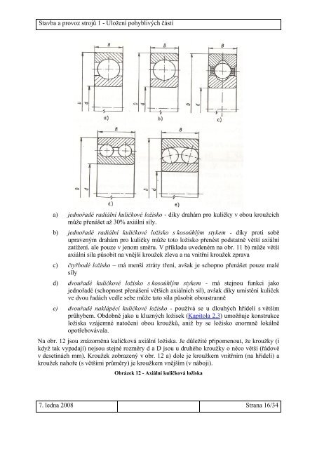 Stavba a provoz strojÅ¯ 1 - UloÅ¾enÃ­ pohyblivÃ½ch ÄÃ¡stÃ­ DistanÄnÃ­ text