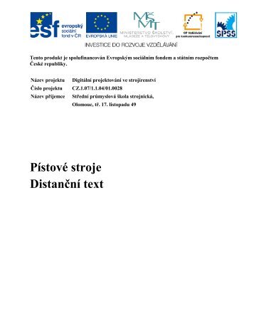 PÃSTOVÃ STROJE.pdf - StÅednÃ­ prÅ¯myslovÃ¡ Å¡kola strojnickÃ¡ Olomouc