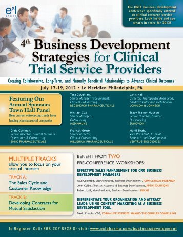 4th Business Development Strategies for Clinical Trial Service ...