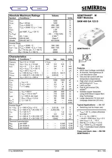 SKM 400 GA 123 D - Fusibles y Semiconductores Profesionales