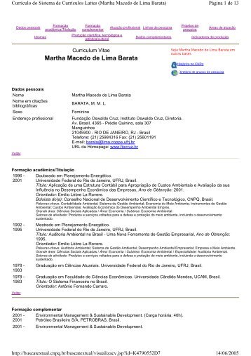 Martha Macedo de Lima Barata - Latec