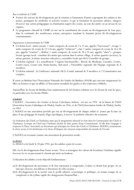 FICHE DE PROJET - Masci