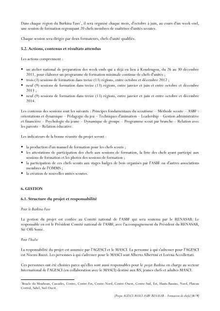 FICHE DE PROJET - Masci