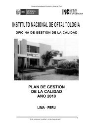 PLAN DE GESTION DE LA CALIDAD AÃO 2010 - Instituto Nacional ...