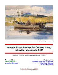 Aquatic Plant Surveys for Orchard Lake, Lakeville ... - City of Lakeville