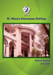 The School Management Committee - St. Mary's Canossian College