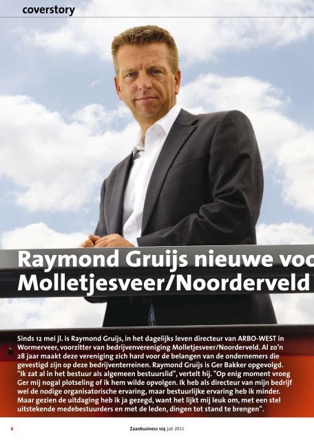 Raymond Gruijs nieuwe voorzitter Molletjesveer ... - Zaanbusiness