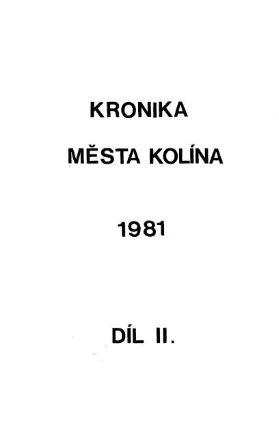 Kronika 1981 I (8,0 MB) - Kolín