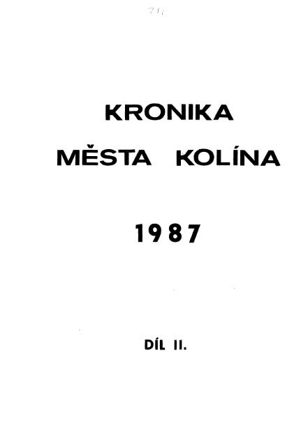 Kronika 1987 II (13,7 MB) - Kolín
