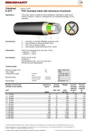 Datasheet E-AYY PVC Insulated Cable with Aluminium Conductor