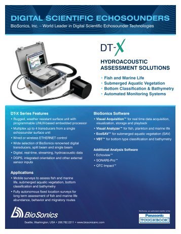 DIGITAL SCIENTIFIC ECHOSOUNDERS - BioSonics, Inc