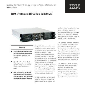 IBM System x iDataPlex dx360 M2