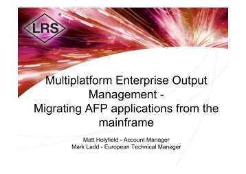 Multiplatform Enterprise Output Management - Migrating AFP ...