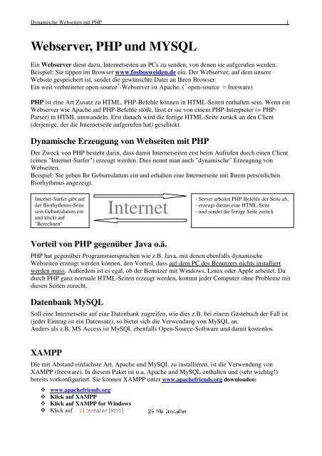 Xampp Installieren Und Verwalten Neu Eigenes Fos Bos Weiden