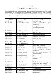 Lingaya's University The finalized list of Ph.D. Candidates Following ...