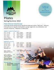 Pilates - Richmond Olympic Oval