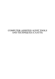 COMPUTER-ASSISTED AUDIT TOOLS AND TECHNIQUES (CAATTS)