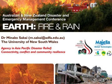 Dr Minako Sakai - Australian and New Zealand Disaster ...