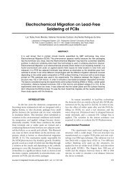 Electrochemical Migration on Lead-Free Soldering of PCBs - SBMicro