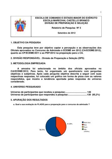 CA/ECEME-2012 - Pesquisa/Aprovados - Portal de Ensino do ExÃ©rcito